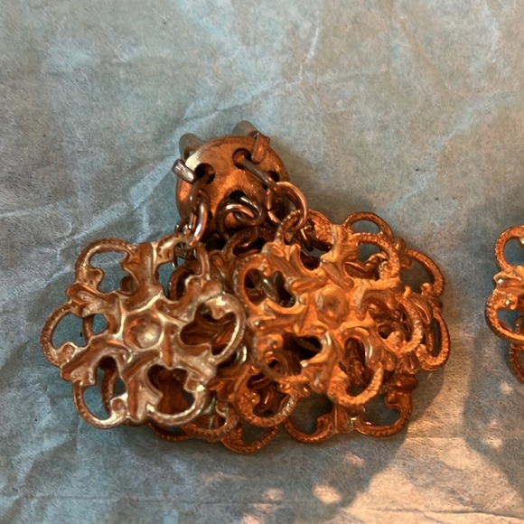 Vintage Miriam Haskell Clip Earrings - Picture 2 of 10